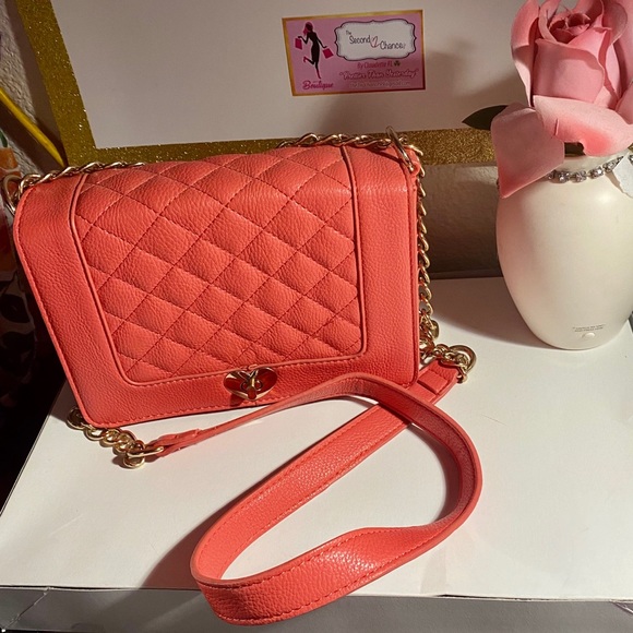 Bright  peach pink medium crossbody bag - Picture 6 of 16